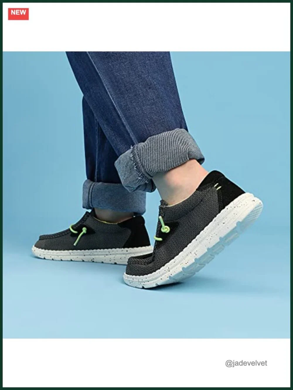 Boys Slip-on Knitted Loafers Breathable Lightweight School Shoes